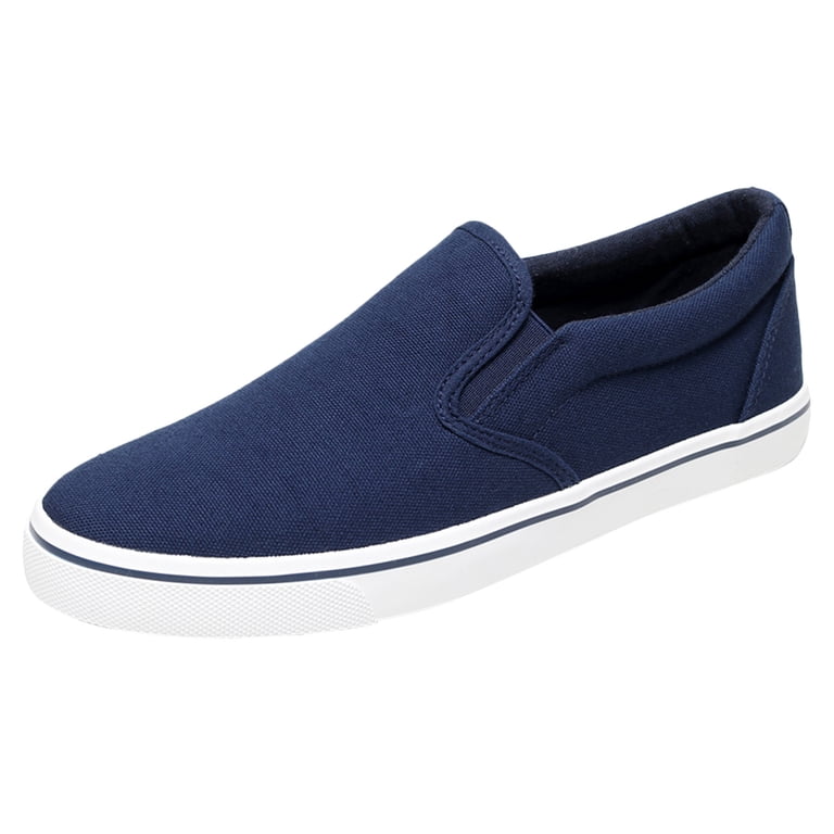 EUC Sizse 14 Men\'s Navy Slip-on Deck Shoes Economy Slip-On Canvas Deck Shoe main image 2