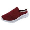 thumbnail image 1 of KELINFONG Mules for Women Shoes Slip on Sneakers Knit Flats Lightweight Breathable Comfortable Walking Shoes, 1 of 7