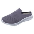 thumbnail image 1 of KELINFONG Mules for Women Shoes Slip on Sneakers Knit Flats Lightweight Breathable Comfortable Walking Shoes, 1 of 7