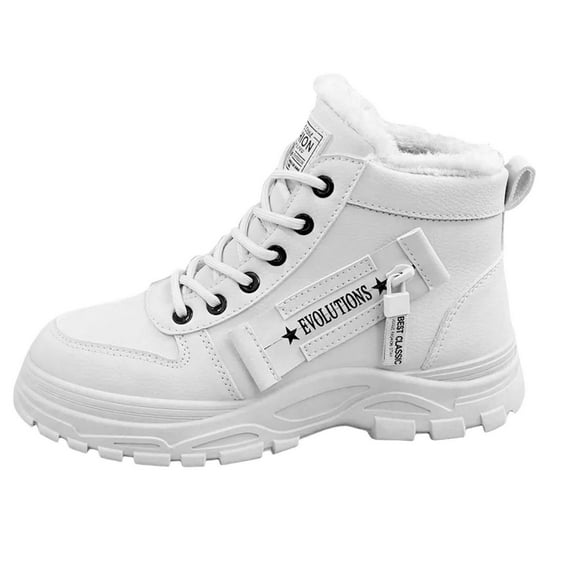 KELINFONG Women's High Top Snow Ankle Boots Platform Waterproof Warm Winter Booties Outdoor Walking Sneakers