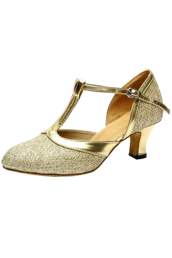 Women's Pumps Low Heels Pointed Closed Toe Kitten Dress Shoes for Women Comfortable Sequins Shoes