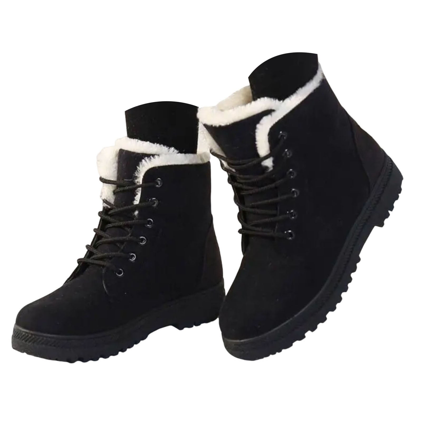 KELINFONG Women's Snow Waterproof Boot Warm Furry Lined Ankle Booties ...