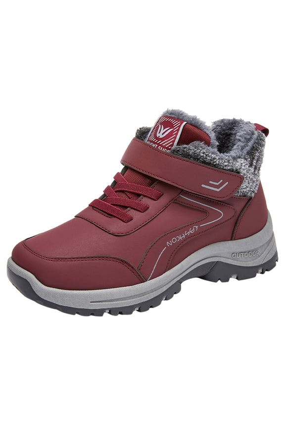 Women's Winter Trekking Snow Boots Water Resistant Shoes Anti Slip Furry Lined Hiking Boot