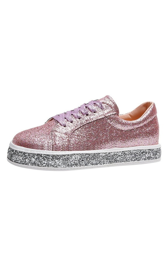 Womens Glitter Tennis Sneakers Dressy Sparkly Sneakers Bling Wedding Bridal Shoes Shiny Sequin Shoes