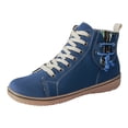 thumbnail image 1 of KELINFONG Womens High top Winter Snow Boots Sneakers Lace up Fuzzy Ankle Booties with Zipper Flat Short Boots, 1 of 7