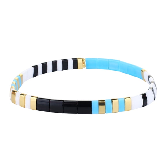 KELITCH Colorful Tila Beads Bracelets Miyuki Stackable Strand Stretch Bracelets Mixed Friendship Bracelets - 9F
