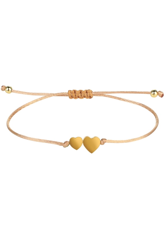 Double Heart Beaded Bracelets Handmade Braided Cuff Bracelets New Bohemian Wrap Bracelets