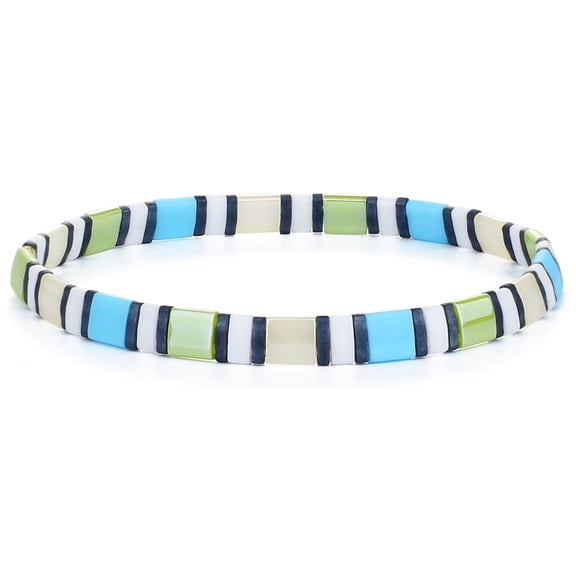 KELITCH Stretch Bracelets Mixed Tila Seed Beaded Bracelets Lucky Jewelry for Women Lovers