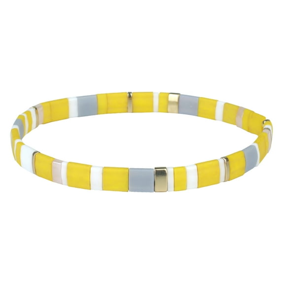 KELITCH Stretch Bracelets Miyuki Tila Beads Bracelets Colorful Friendship Bracelets for Women (12C)