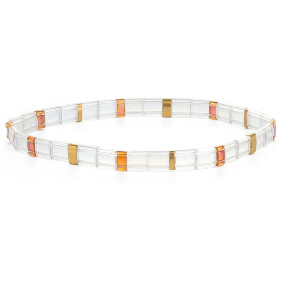 KELITCH Tila Miyuki Beads Bracelets Colorful Strand Stretch Bracelets Mixed Friendship Bracelets