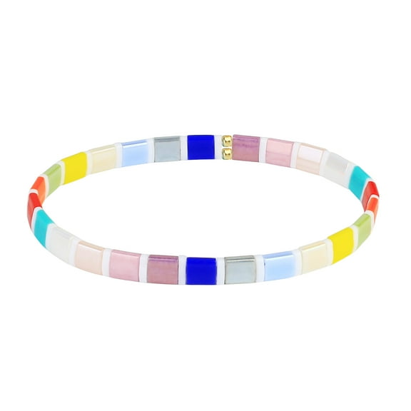 KELITCH Women Flexible Stretch Bracelets Tila Miyuki Beaded Bracelets Handmade Boho Bracelets Girls Fantastic Souvenirs (1D)