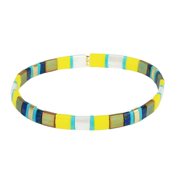 KELITCH Women Stretch Bracelets Delicate Multi-color Tila Miyuki Beads Bracelets Women Handmade Personalized Bracelets (3B)