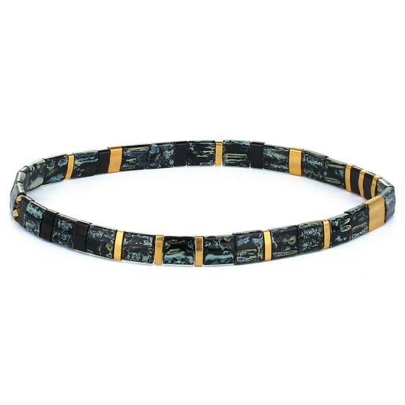 KELITCH Women Stretch Bracelets Mixed Tila Seed Beaded Bracelets Lucky Jewelry for Women Lovers