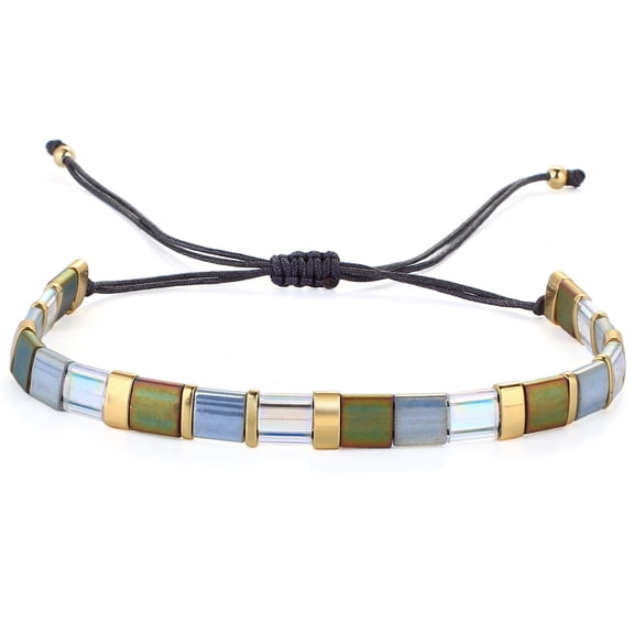 KELITCH Womens Friendship Bracelets Tila Crystal Beads Strand Bracelet Handmade Stackable Candy Wrap Bracelets