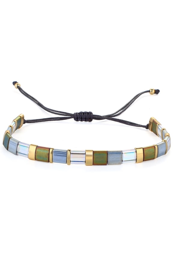 Womens Friendship Bracelets Tila Crystal Beads Strand Bracelet Handmade Stackable Candy Wrap Bracelets