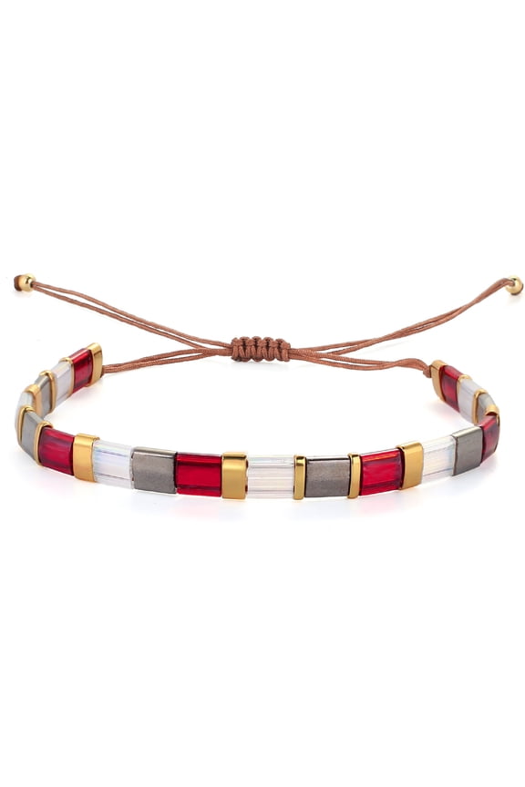 Womens Friendship Bracelets Tila Crystal Beads Strand Bracelet Handmade Stackable Candy Wrap Bracelets