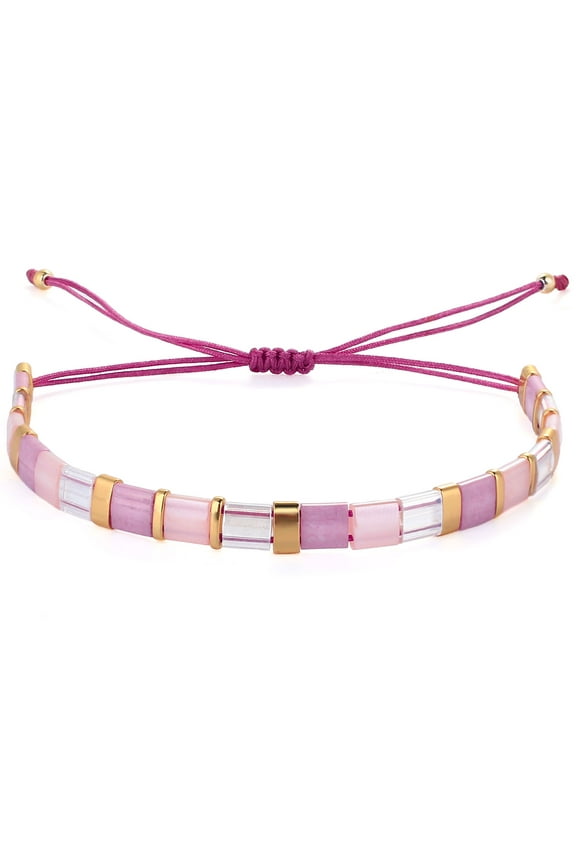 Womens Friendship Bracelets Tila Crystal Beads Strand Bracelet Handmade Stackable Candy Wrap Bracelets