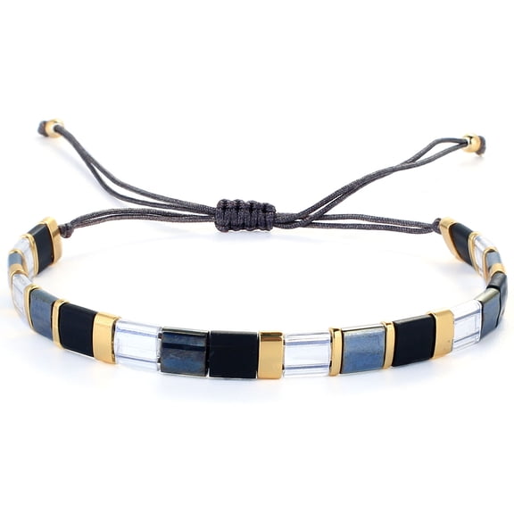 KELITCH Womens Friendship Bracelets Tila Crystal Beads Strand Bracelet Handmade Stackable Candy Wrap Bracelets