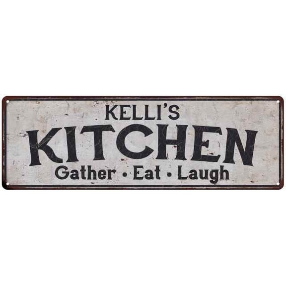KELLI's Kitchen Rustic Chic Decor Gift 8x24 Sign 108240051240