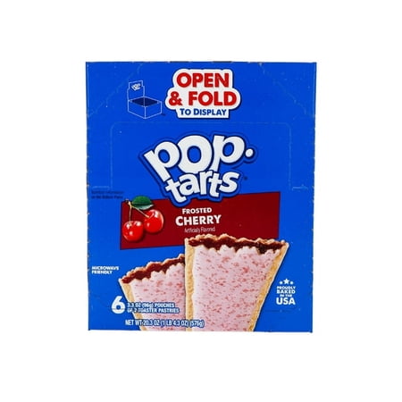 Kelloggs Pop Tart, Cherry, Count 6 (3.67 oz) - Granola/Cereal/Oat/Brkfast Bar / Grab Varieties & Flavors