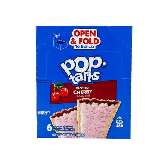 Kelloggs Pop Tart, Cherry, Count 6 (3.67 oz) - Granola/Cereal/Oat/Brkfast Bar / Grab Varieties & Flavors