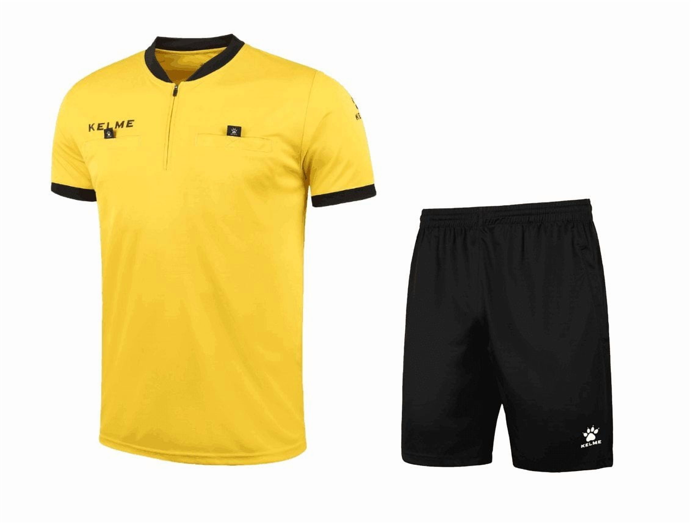 KELME Pro Soccer Referee Jersey Uniform Short Sleeve - Includes Ref Shirt