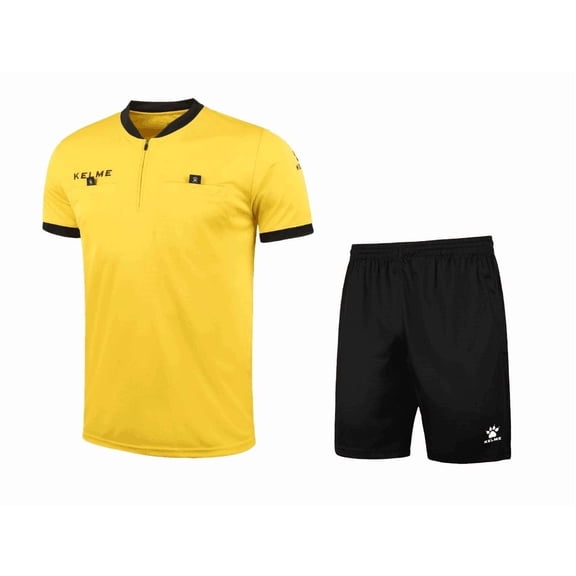 KELME Pro Soccer Referee Jersey Uniform Short Sleeve - Includes Ref Shirt