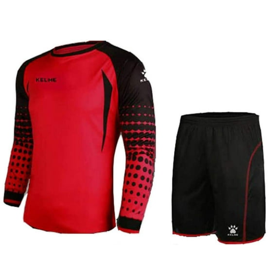 KELME Soccer Goalie Jersey Padded Uniform Kit - Goalkeeper Jersey, Shorts &