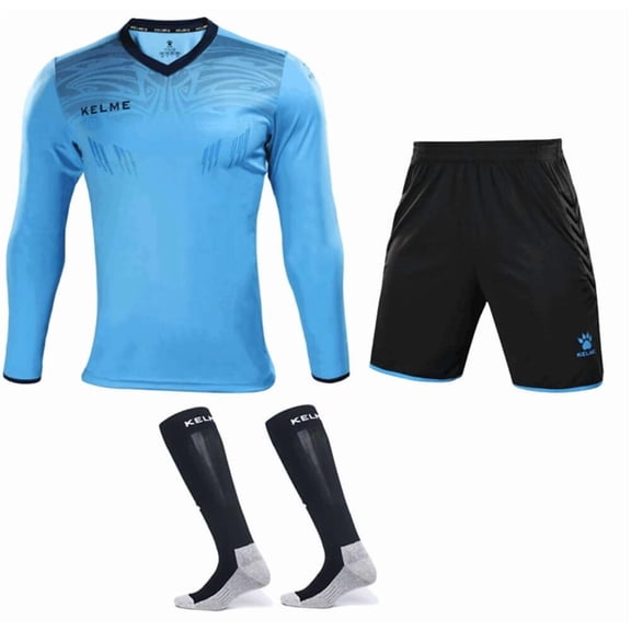 KELME Soccer Goalkeeper Jersey Uniform Kit - Mens Padded Football Goalie