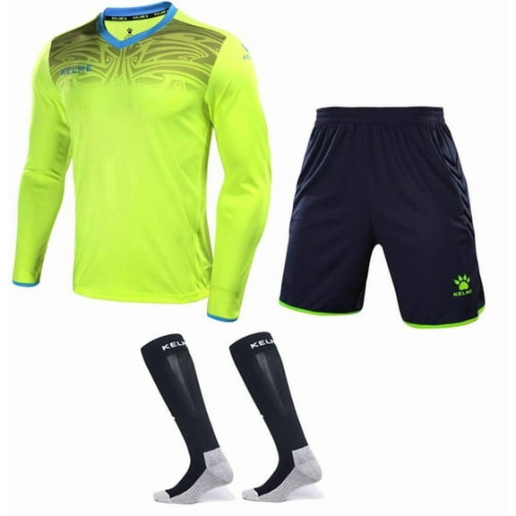 KELME Soccer Goalkeeper Jersey Uniform Kit - Mens Padded Football Goalie