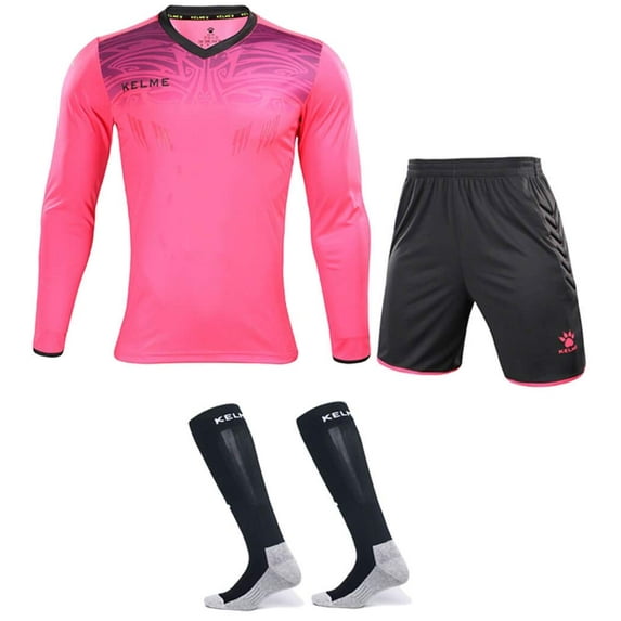 KELME Soccer Goalkeeper Jersey Uniform Kit - Mens Padded Football Goalie