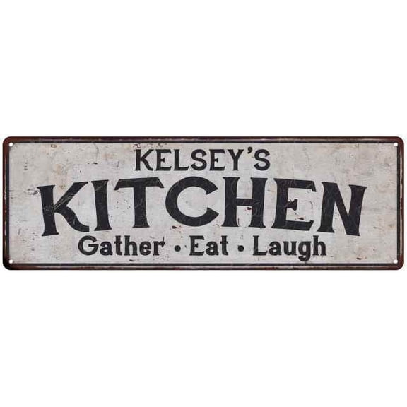 KELSEY's Kitchen Gift Rustic Chic Decor Gift 6x18 Sign 206180051394