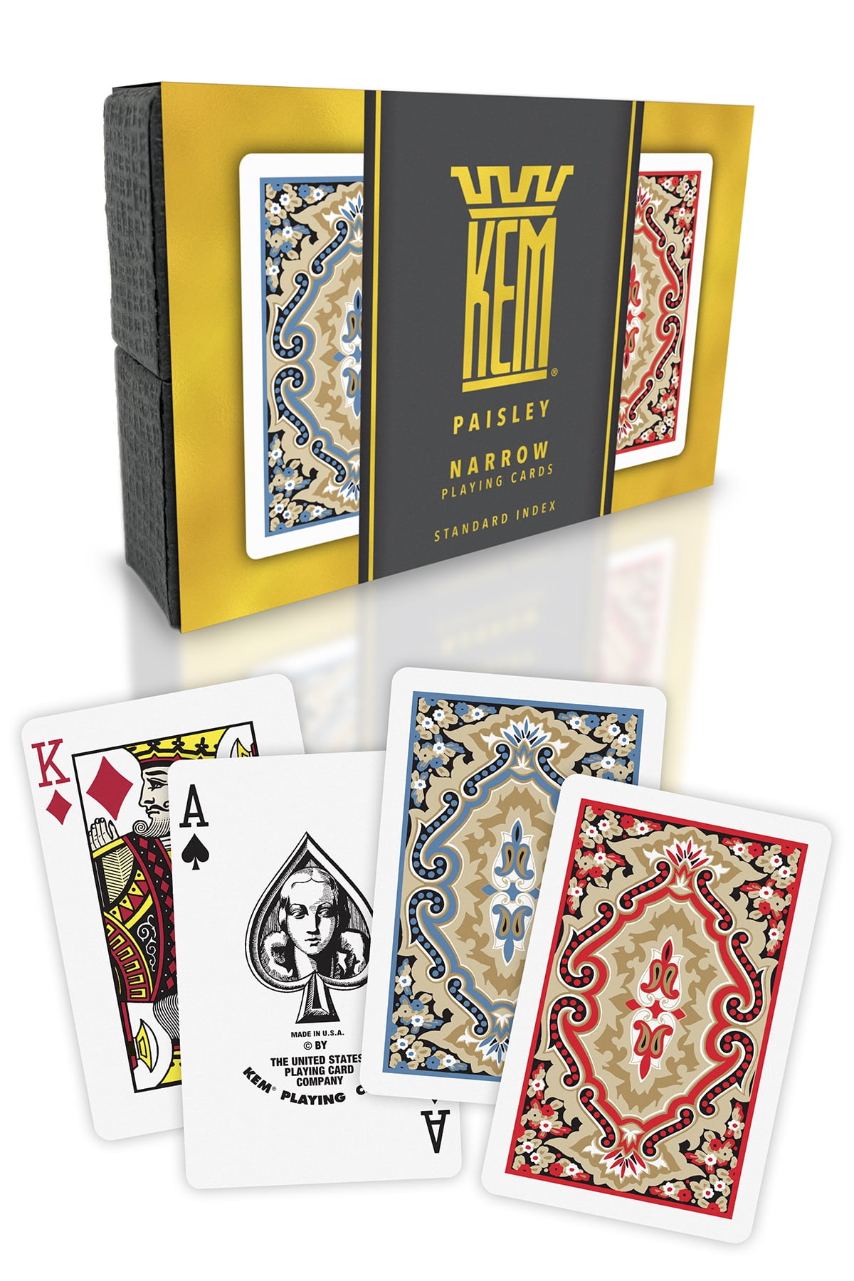 KEM Paisley Plastic Playing Cards, Standard Index, Bridge KEM Paisley Plastic Playing Cards, Standard Index, Bridge