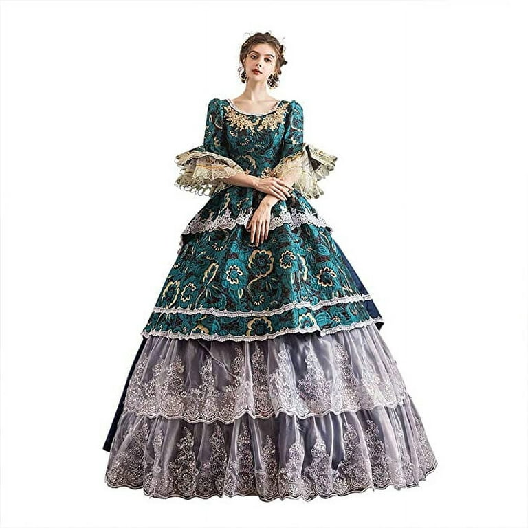 KEMAO Official Store Victorian Rococo Ball Gown Inspiration Maiden Costume  Medieval Dress Renaissance Costumes Masquerade Dress