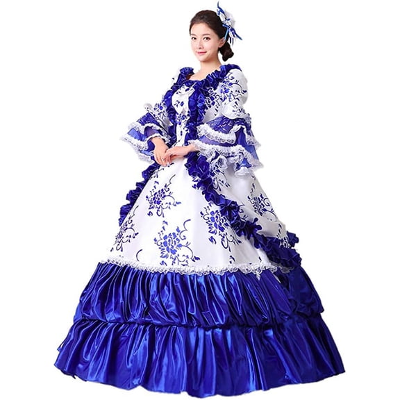 KEMAO Rococo Baroque Marie Antoinette Dresses 18th Century Renaissance Costumes Historical Period Dress Ball Gown