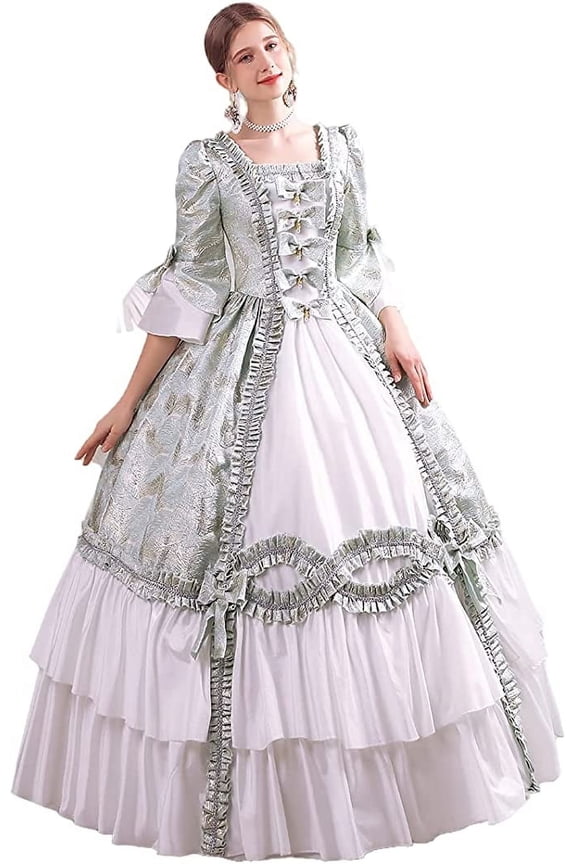 Rococo Baroque Marie Antoinette Dresses 18th Century Renaissance Costumes Historical Period Dress Ball Gown