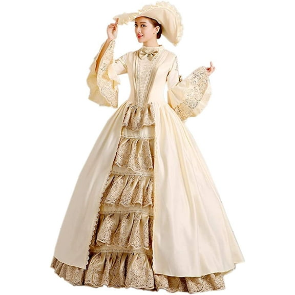 KEMAO Rococo Baroque Marie Antoinette Dresses 18th Century Renaissance Costumes Historical Period Dress Ball Gown