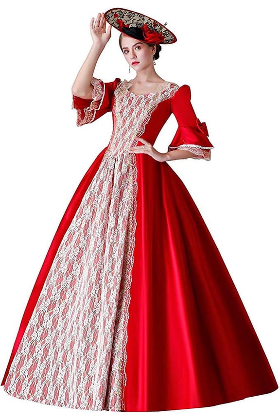 Rococo Baroque Marie Antoinette Dresses 18th Century Renaissance Costumes Historical Period Dress Ball Gown