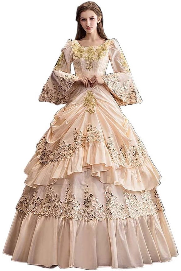 Rococo Baroque Marie Antoinette Dresses 18th Century Renaissance Costumes Historical Period Dress Ball Gown