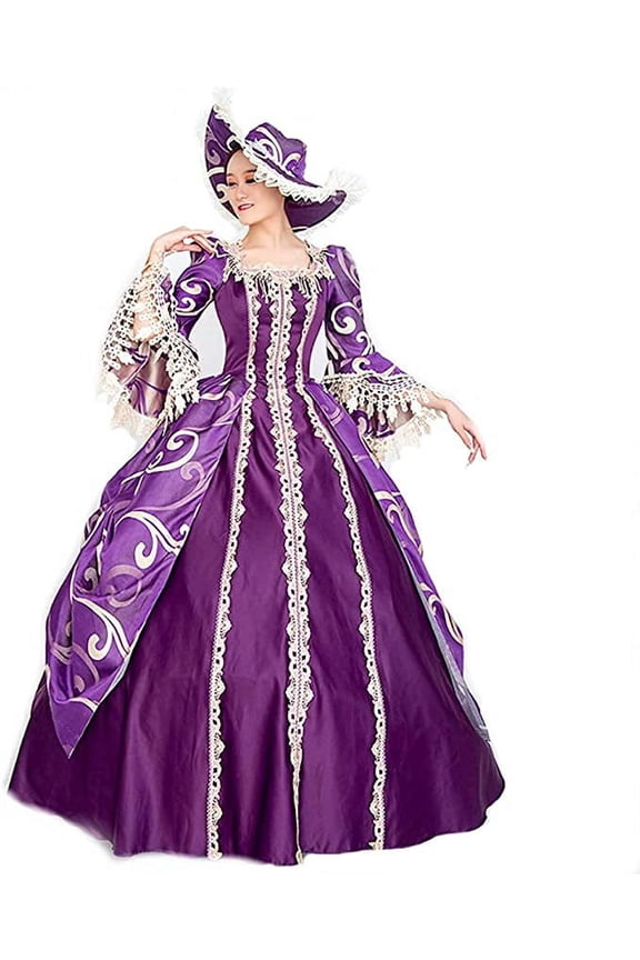 Rococo Baroque Marie Antoinette Dresses 18th Century Renaissance Costumes Historical Period Dress Ball Gown