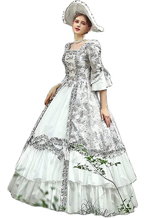 Rococo Baroque Marie Antoinette Dresses 18th Century Renaissance Costumes Historical Period Dress Ball Gown