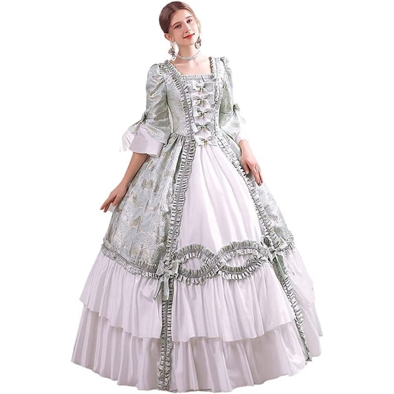 KEMAO Rococo Baroque Marie Antoinette Dresses 18th Century Renaissance Costumes Historical Period Dress Ball Gown