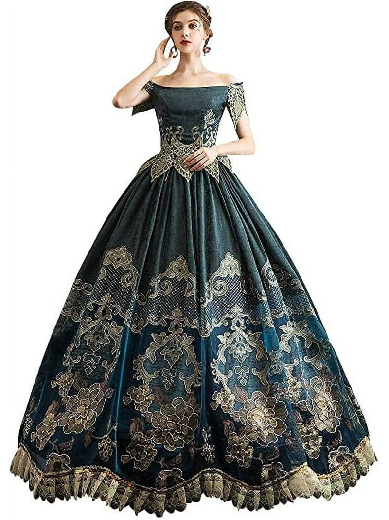 CountryWomen 18th Century Rococo Marie Antoinette Ball Gown - Historical Period Dress, Satin & Lace, Custom Sizes