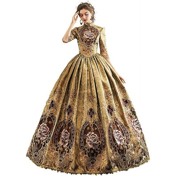 KEMAO Rococo Baroque Marie Antoinette Dresses 18th Century Renaissance Historical Period Dress Gown For Women