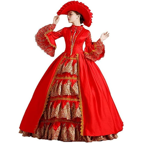 KEMAO Rococo Victorian 18th Century Renaissance Costumes Baroque Marie Antoinette Dresses Historical Period Dress