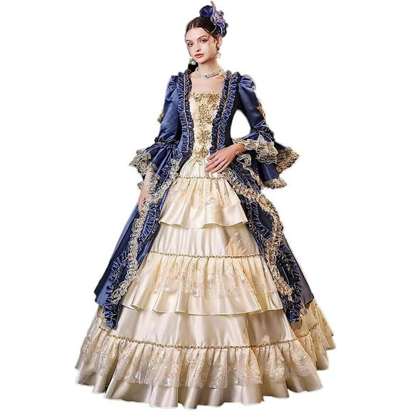 KEMAO Rococo Victorian Renaissance Costumes Baroque Marie Antoinette Dresses Historical Period 18th Century Ball Gown