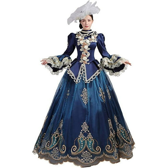 KEMAO Rococo Victorian Renaissance Costumes Baroque Marie Antoinette Dresses Historical Period 18th Century Dress