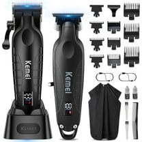 KEMEI 2293 2290D Cordless Hair Clippers for Men Professional,Hair Trimmer,Mens Barber Clippers and Trimmers Set,Electric Hair Cutting Kit,Clipper for Barbers,Rechargeable Haircut Tools,Black