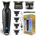 thumbnail image 1 of KEMEI PG2299 Hair Trimmer for Men, Zero Gapped T-Blade Clippers for Edging & Lining, Cordless Barber Liners with Extra Replacement Blade, USB Rechargeable Grooming Kit for Beard & Dry Shaving (Black), 1 of 7