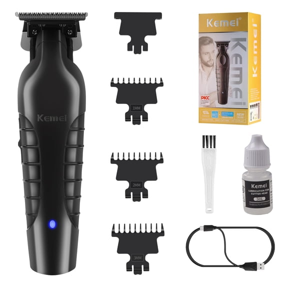 KEMEI 2299 Professional Hair/Beard Trimmer for Men, Zero Gapped Hair Clippers for Barbers, Cordless